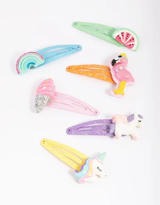 Rainbow Summer Fun Snap Clips