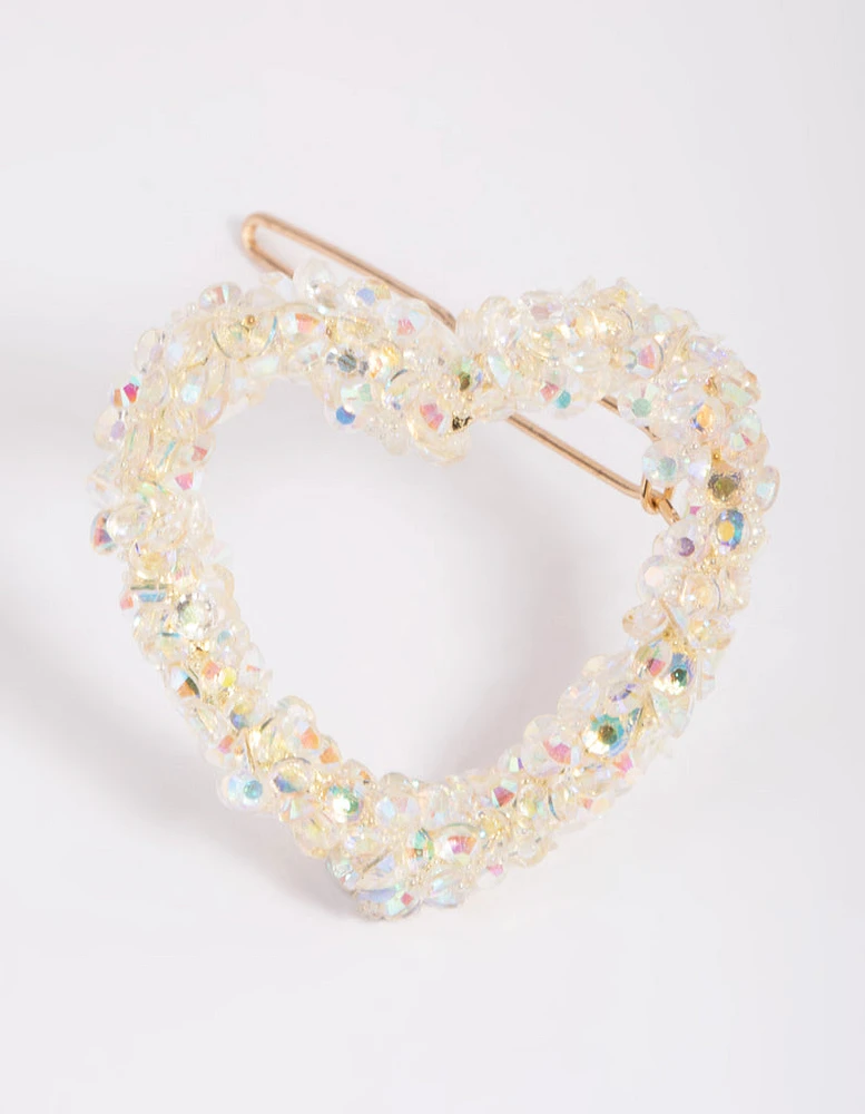 Kids Bead Heart Clips