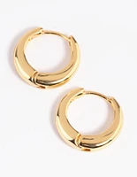 Gold Plated Small Huggie Hoop Earrings