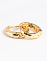 Gold Plated Small Huggie Hoop Earrings