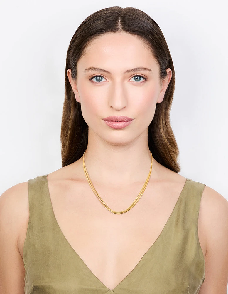 Waterproof Gold Plated Stainless Steel Fine Chain Necklace 2-Pack