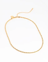 Gold Plated Stainless Steel Twisted Chain Necklace