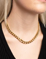 Waterproof Gold Plated Stainless Steel Chunky Chain Necklace