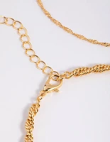 Gold Plated Twisted Chain Anklet Pack