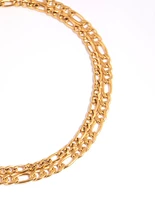 Waterproof Gold Plated Stainless Steel Figaro Chain Anklet