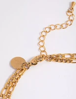 Waterproof Gold Plated Stainless Steel Figaro Chain Anklet