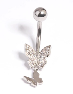 Surgical Steel Butterfly Belly Bar