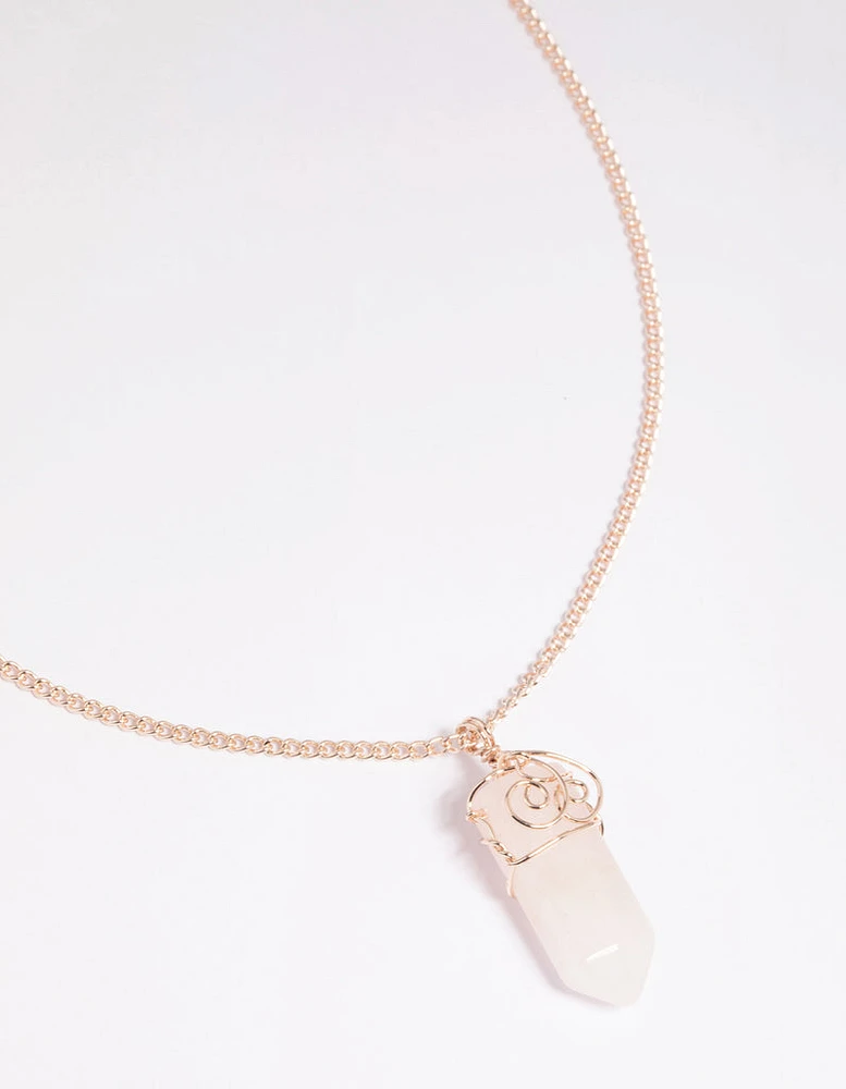 Rose Quartz Shard Necklace