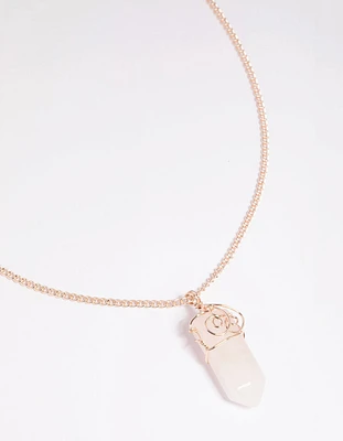 Rose Quartz Shard Necklace