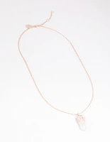 Rose Quartz Shard Necklace