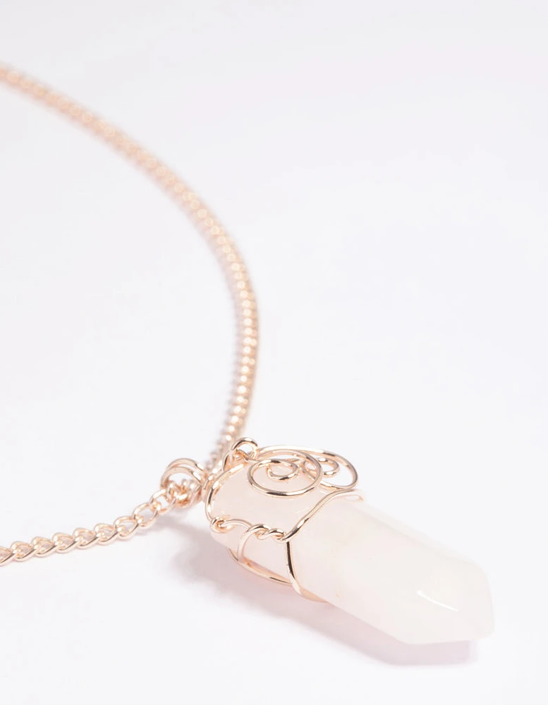 Rose Quartz Shard Necklace