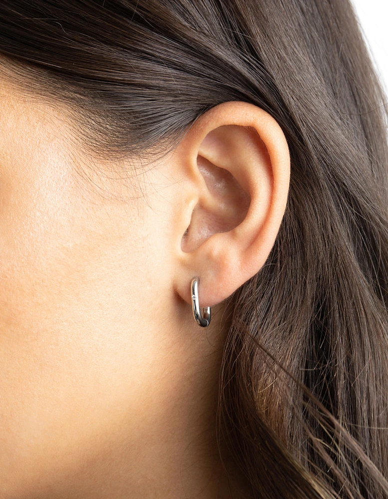 Surgical Steel Rectangular Hoop Earrings