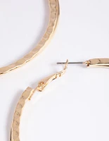 Gold Long Hoop Earrings