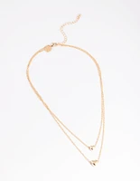 Gold Heart Layered Necklace