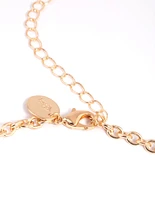 Gold Twisted Anklet Set