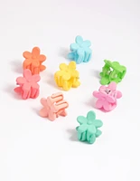 90s Multi Mini Flower Claw Clip Pack