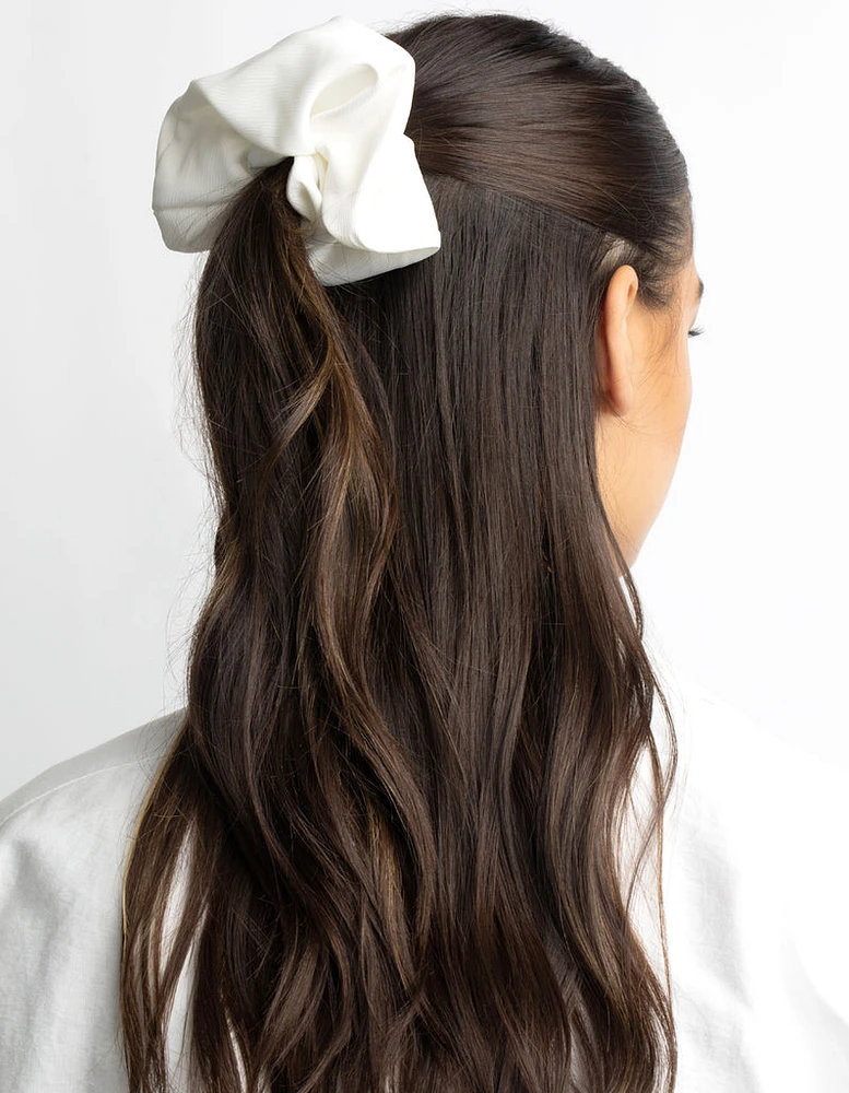 Large White Scrunchie