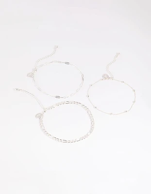 Silver Chain Anklets