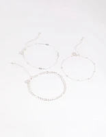 Silver Chain Anklets