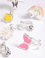 Kids 90s Motif Clip On Earring 5-Pack