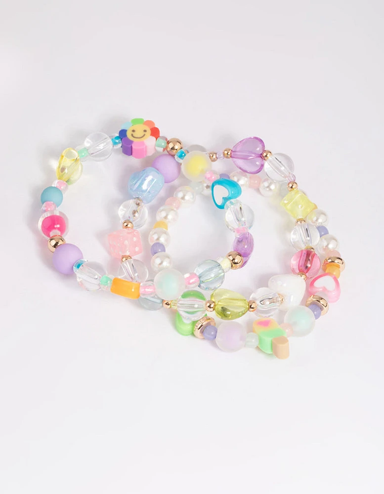 Kids Pastel 90s Strech Bracelet Pack