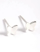 Sterling Silver Butterfly Stud Earrings