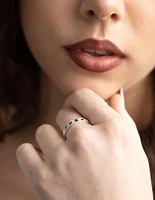 Sterling Silver Cubic Zirconia Band Ring