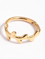 Gold Plated Surgical Steel Vine Clicker Ring