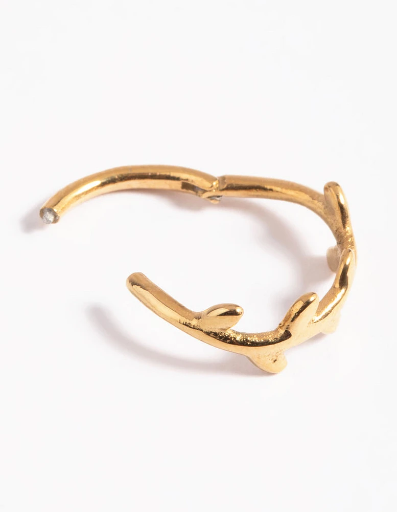 Gold Plated Surgical Steel Vine Clicker Ring