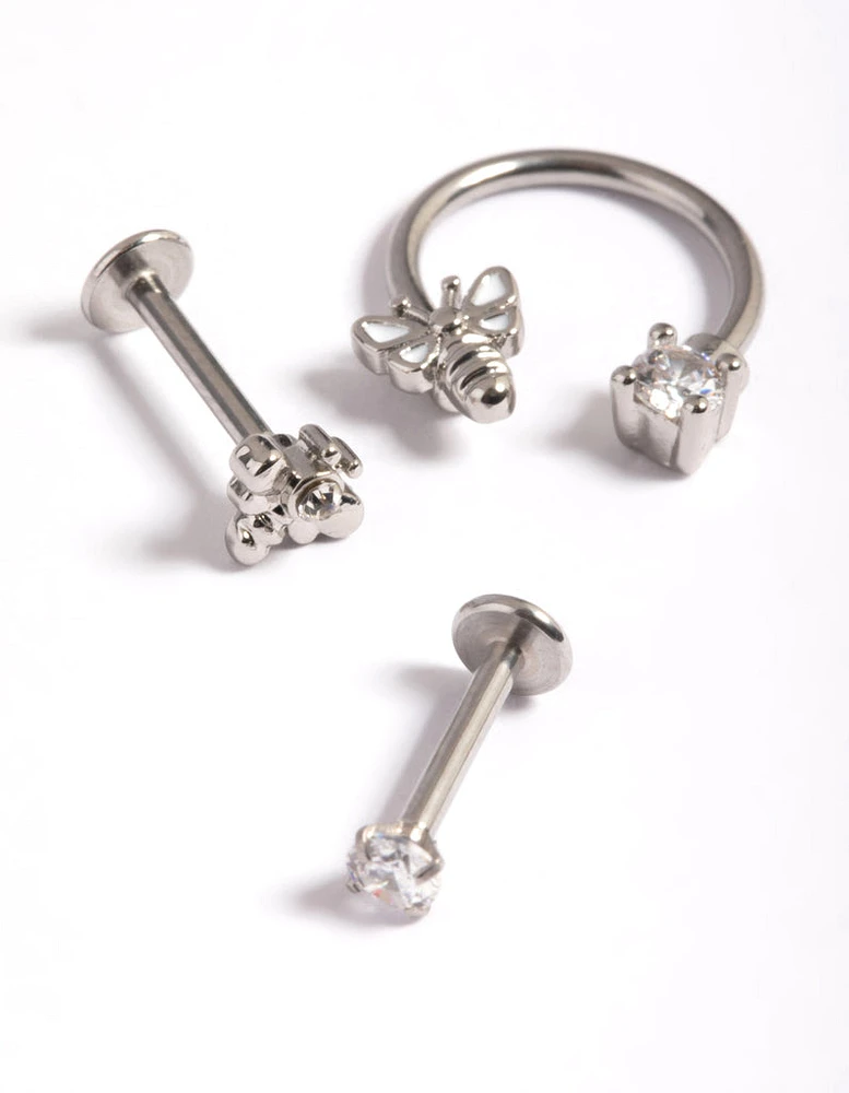 Surgical Steel Bee Stud Earring Pack