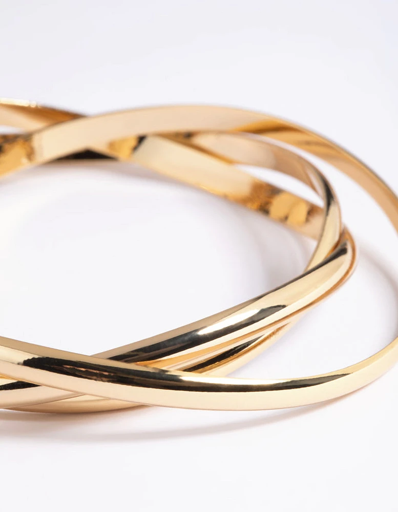 Gold Plated Smooth Bracelet Pack