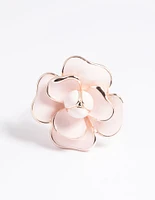 Rose Gold Blush Flower Ring