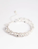 Silver Diamante Marquise Bracelet