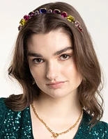 Embellished Multi Faceted Stone Headband
