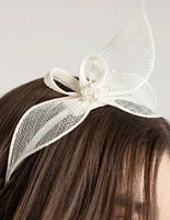 Sinamay Petal Fascinator with Pearl Trim