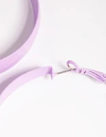 Purple Matte 60mm Hoop Earrings