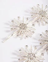 Silver Double Star Slide Clip Pack