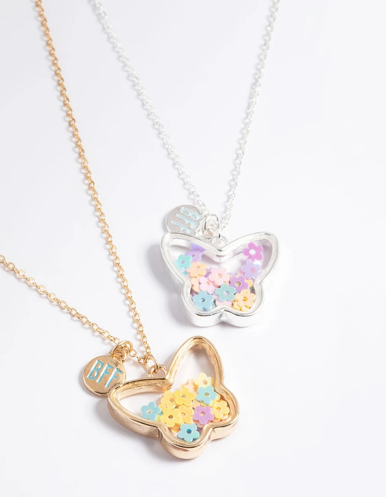 Mixed Butterfly Shaker Necklace Pack