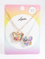 Mixed Butterfly Shaker Necklace Pack