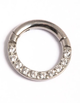 Titanium Cubic Zirconia 6mm Clicker