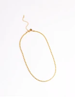 Gold Plated Stainless Steel Thick Twist Chain Necklace