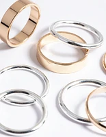 Mixed Metal Basic Bands Ring Pack