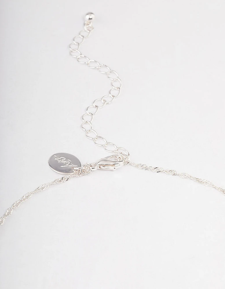 Silver Fluorite Cage Twist Necklace