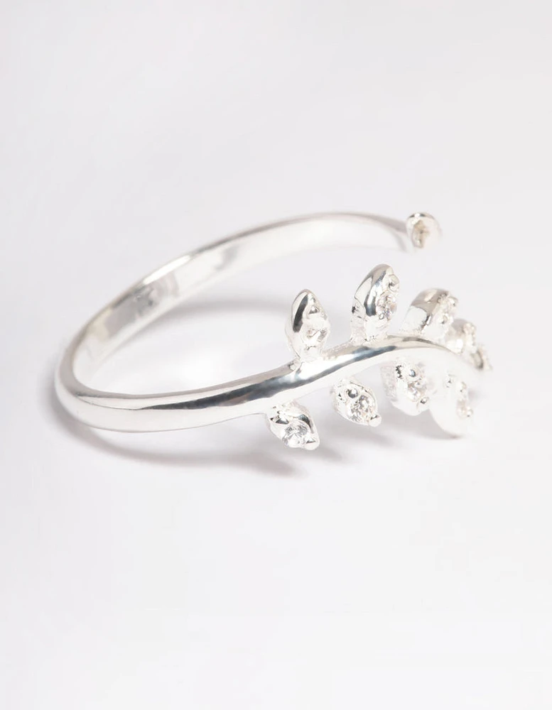 Sterling Silver Leaf Wrap Ring