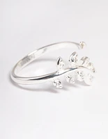 Sterling Silver Leaf Wrap Ring