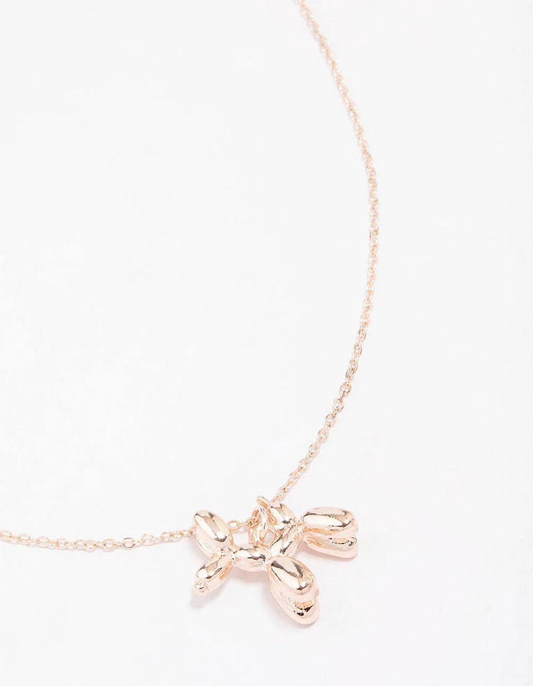 Gold Bubble Dog Necklace