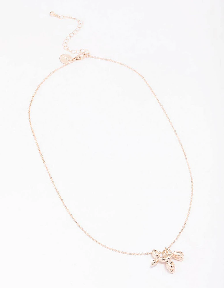 Gold Bubble Dog Necklace