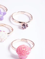 Kids Rose Gold Seaside Ring 6-Pack