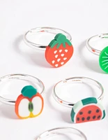 Kids Fimo Fruits Ring 6-Pack