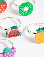 Kids Fimo Fruits Ring 6-Pack